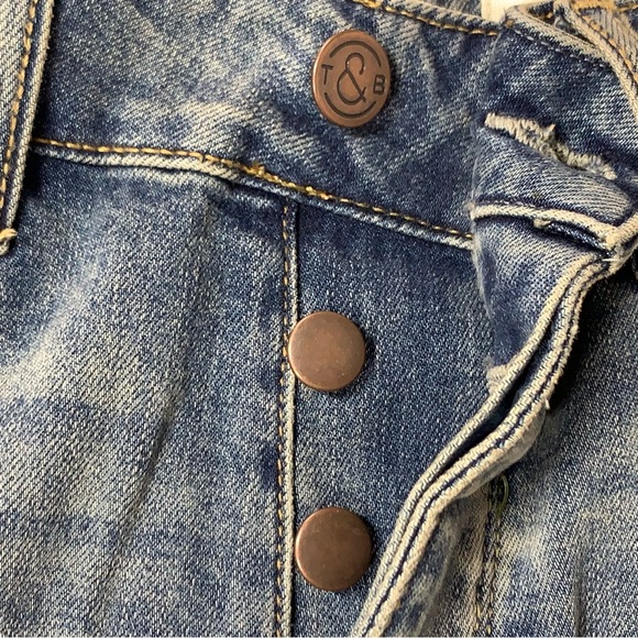 TREASURE & BOND High Waist Boyfriend CutOff Denim Shorts in Gravel MediumVintage - Picture 6 of 13